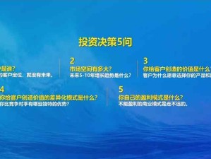 海爾周云杰：海爾投資決策五問和海爾投資必須要滿足的三個條件